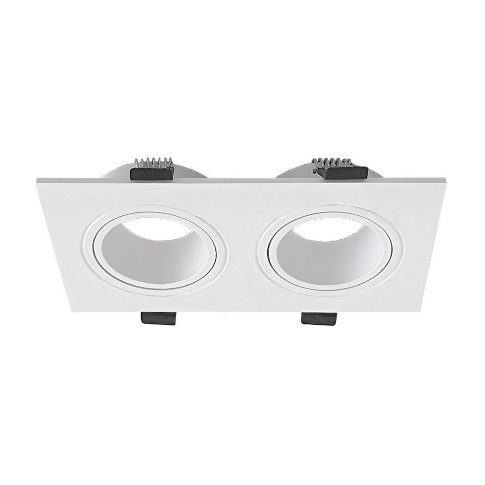 SPOT DE EMBUTIR DOBLE BLANCO POLICARBONATO 172x92 P2200B